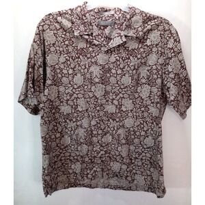 Daniel Cremieux Signature‎ Men's Button Down Casual Shirt, Large, Brown Floral